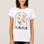 T-shirt Mama Boho Flowers Mama (Devant)