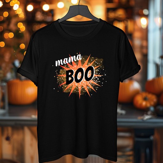 T-shirt Mama Boo | Halloween orange