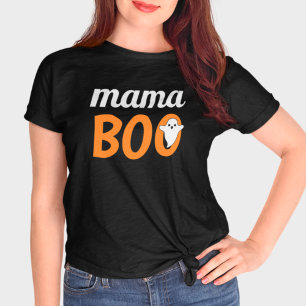 T-shirt Mama Boo Orange Fantôme Ensemble de Halloween pour