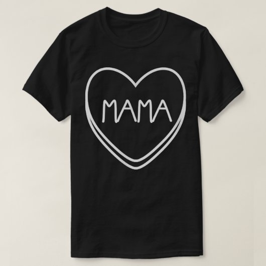 T-shirt Mama Candy Heart Saint Valentin680 (Design devant)