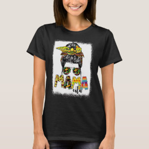 T-shirt Mama Cita Leopard Messy Bun Mamacita Happy Cinco D