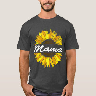 T-shirt Mama Citation Tournesol Mère Fête fille