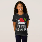 T-Shirt Mama Claus Père Noël Funny Christmas Pyjama Matchi (Devant entier)