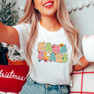 T-shirt Mama Claus Retro