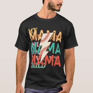 T-shirt Mama de baseball Vie de maman Costume Mère qui enc