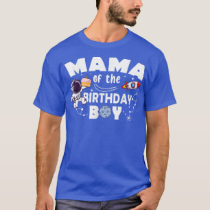 T-shirt Mama De L'Anniversaire Astronaut Thème Espace Garç