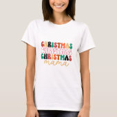 T-shirt Mama de Noël Super rétro (Devant)