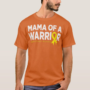 T-shirt Mama De Ruban D'Or D'Un Guerrier Cancer De L'Enfan