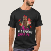 T-shirt Mama D'Un Shar Pei Cute Shar Pei Chien Bow T (Devant)