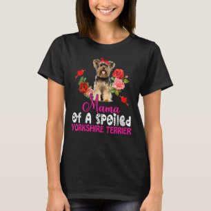 T-shirt Mama D'Un Yorkshire Gaché Terrier Cute Chien Bow T