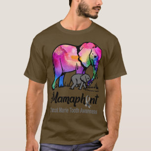 T-shirt Mama Elephant Mamaphant Charcot Marie Tooth