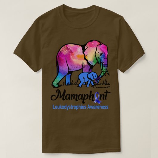 T-shirt Mama Elephant Mamaphant Leukodystrophies Sensibili (Design devant)
