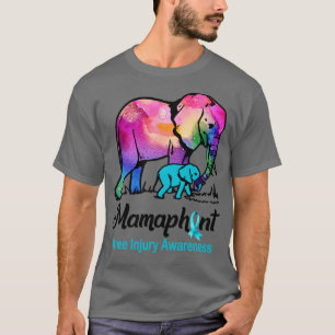 T-shirt Mama Elephant Mamaphant Sensibilisation aux blessu