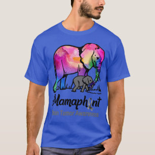T-shirt Mama Elephant Mamaphant Tumeur cérébrale Sensibili