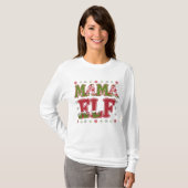 T-shirt Mama Elf Noël (Devant entier)