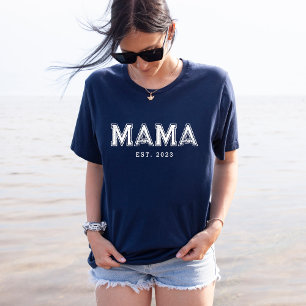 T-shirt Mama EST cadeau personnalisé pour maman