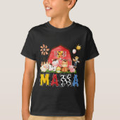 T-shirt Mama Farm Cow Birthday Boy Matching Family Party (Devant)