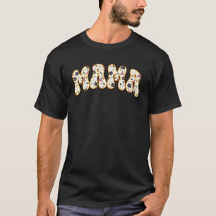 T-shirt MAMA Groovy Rétro Mignon Fantôme Halloween et Chat