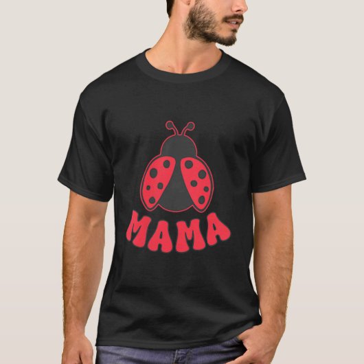 T-shirt Mama Ladybug First Birthday Girl Family Matching P (Devant)
