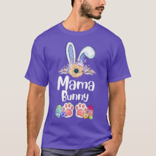 T-shirt Mama Lapin Lapin Lapin Fête de Pâques Fête de la M