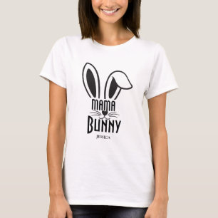 T-shirt mama lapin pâque élégant simple mignonne famille