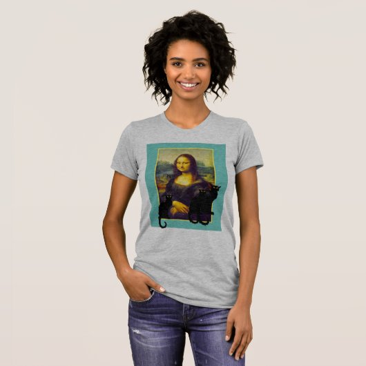 T-shirt Mama Lisa et Les Conversations Noir (Devant entier)
