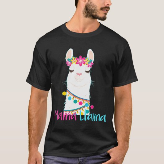 T-shirt Mama Llama Funny Mother's Day Shirt For Women Mom (Devant)