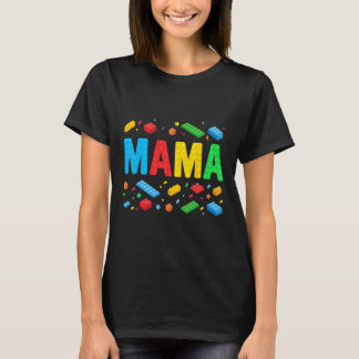 T-shirt Mama Master Builder Blocs de briques Blocs Funny M