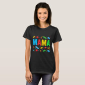 T-shirt Mama Master Builder Blocs de briques Blocs Funny M (Devant entier)