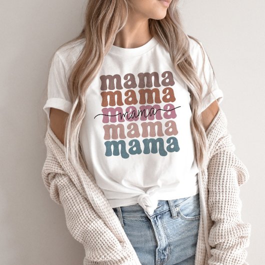 T-shirt Mama Mère's Day Retro
