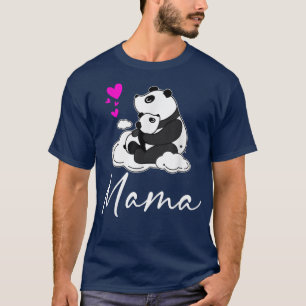 T-shirt Mama mignonne Bébé Panda ours Fête des mères Mama