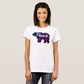 T-shirt Mama mignonne ours violet design mère cadeau de jo (Devant entier)
