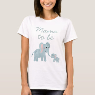 T-shirt Mama mignonne pour être Safari Elephant Baby showe