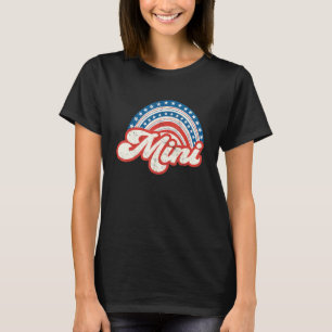 T-shirt Mama Mini 4 juillet Usa Drapeau Rainbow Maman Fill