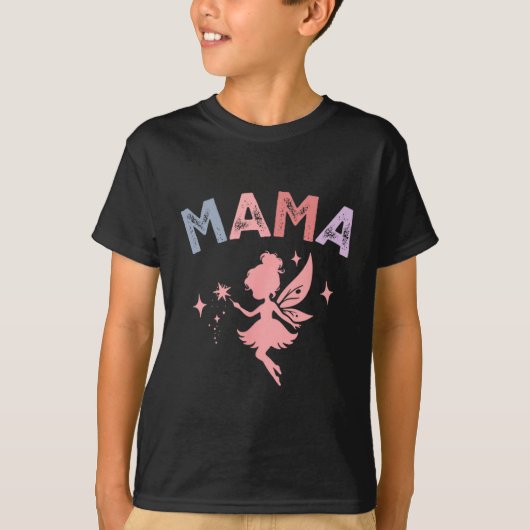 T-shirt Mama Of The Little Fairy Birthday Girl Family Matc (Devant)