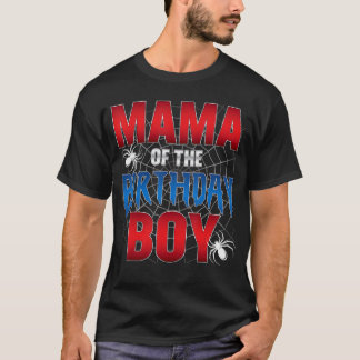 T-shirt Mama Ofhe Garçon d'anniversaire Toile d'araignée F
