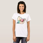 T-shirt Mama Oiseau mignonne Oiseau Art Fête des mères Gra (Devant entier)