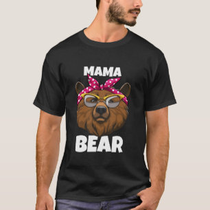 T-shirt Mama Ours Animal Femmes Nature Amusante Bandana Gl