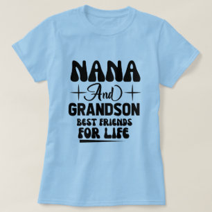 T-shirt Mama Petit-Fils meilleurs amis art de mots de vie