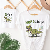 T-shirt Mama-saurus Dinosaur Thème Anniversaire de enfant 