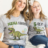T-shirt Mama-saurus Dinosaur Thème Anniversaire de enfant 