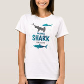 T-shirt Mama Shark | Parents N'Importe Quel Âge Anniversai (Devant)