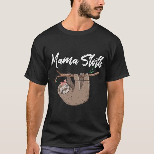 T-shirt Mama Sloth Pet Maman (Devant)