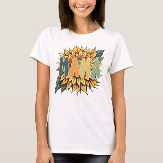 T-shirt MAMA Sunflower (Devant)