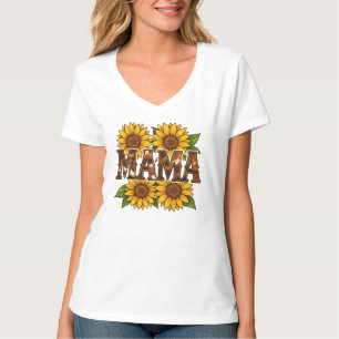 T-shirt Mama Sunflowers Cadeau pour la fête des mères mama