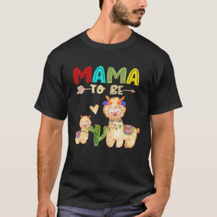 T-shirt Mama To Be Llama Baby Shower