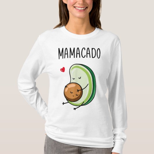 T-shirt Mamacado Avocado Grossesse mère enceinte (Devant)