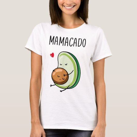 T-shirt Mamacado Avocado Grossesse mère enceinte (Devant)