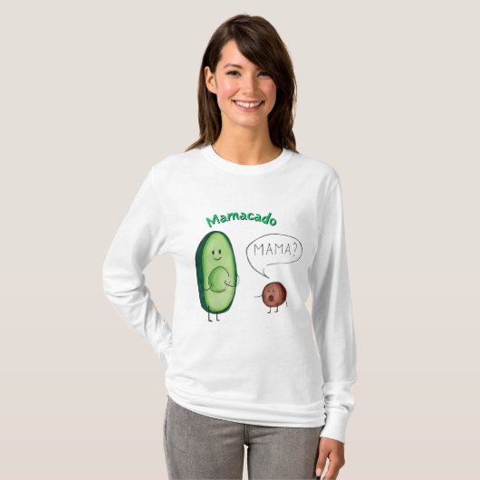 T-shirt Mamacado Funny Avocado Maman Design - Cute Pun Cad (Devant entier)