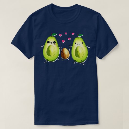 T-shirt Mamacado Papacado Avocado Partnerlook Enceinte (Design devant)